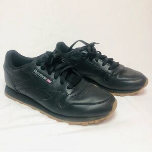 Reebok Classic Leather black Womens shoes size 9